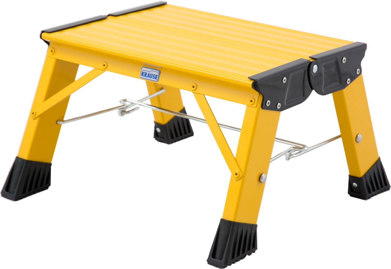 Krause MONTO Treppy PlusLine összecsukható fellépő, sárga, 1 fokos termék fő termékképe