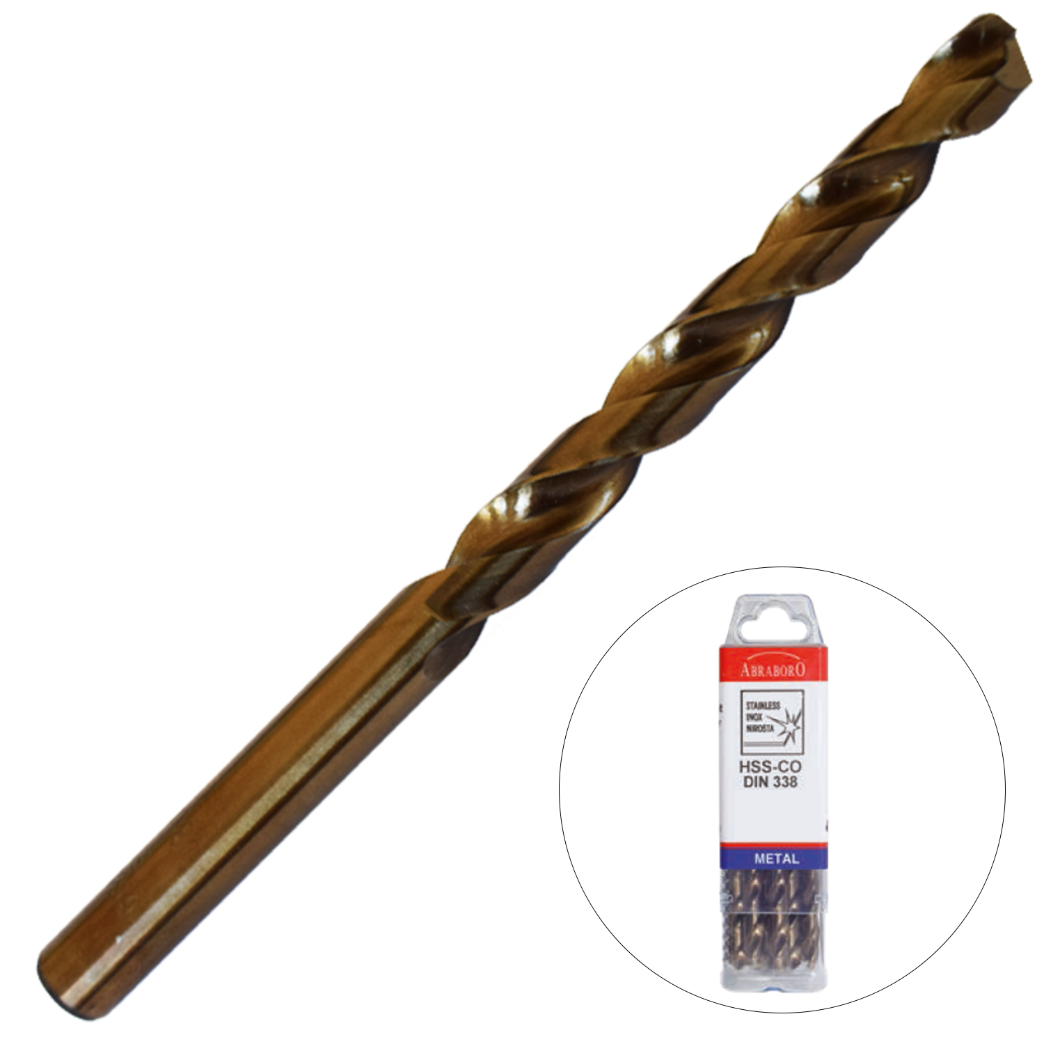 Abraboro 3.9 x 75 / 43 mm HSS-Co fémcsigafúró X-Pack, 10 db/csomag termék fő termékképe