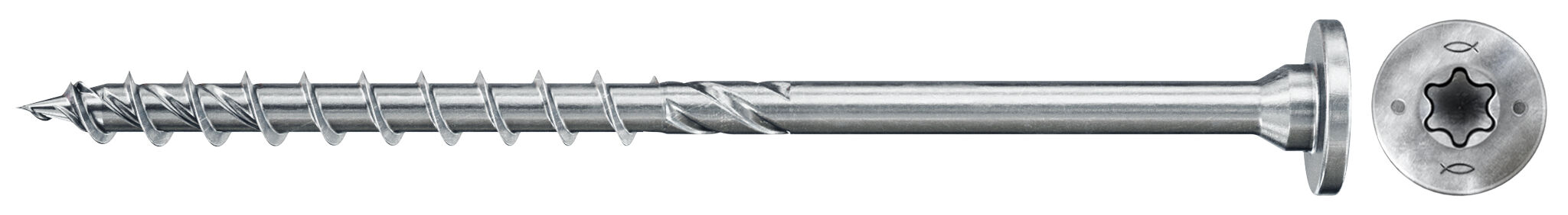 Fischer PowerFast FPF II STP 6.0 x 160 BC 100 lépcsősen süllyesztett fejű, kékre horganyzott részmenetes forgácslapcsavar TX behajtással, 100 db/csomag termék fő termékképe