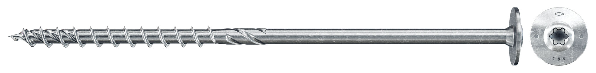 Fischer PowerFast FPF II WTP 8.0 x 200 BC 50 lapos fejű, részmenetes szerkezetépítő csavar TX behajtással, 50 db/csomag termék fő termékképe